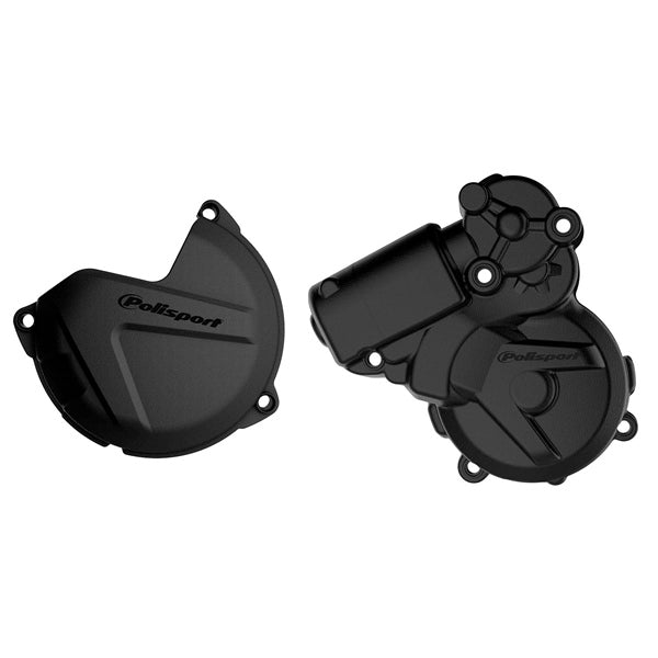 POLISPORT BLACK CLUTCH/IGNITION COVER PROT KIT (90966) - Driven Powersports