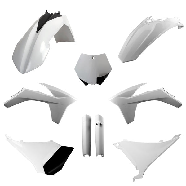 POLISPORT PLASTIC KIT COMP KTM White - Driven Powersports