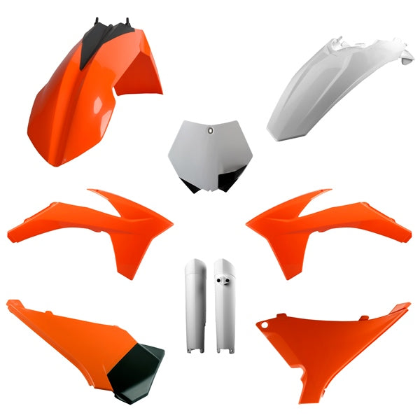 POLISPORT PLASTIC KIT COMP KTM White - Driven Powersports