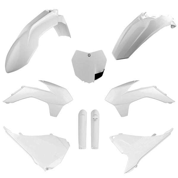 POLISPORT PLASTIC KIT COMP KTM White - Driven Powersports