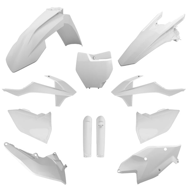 POLISPORT PLASTIC KIT COMP KTM White - Driven Powersports
