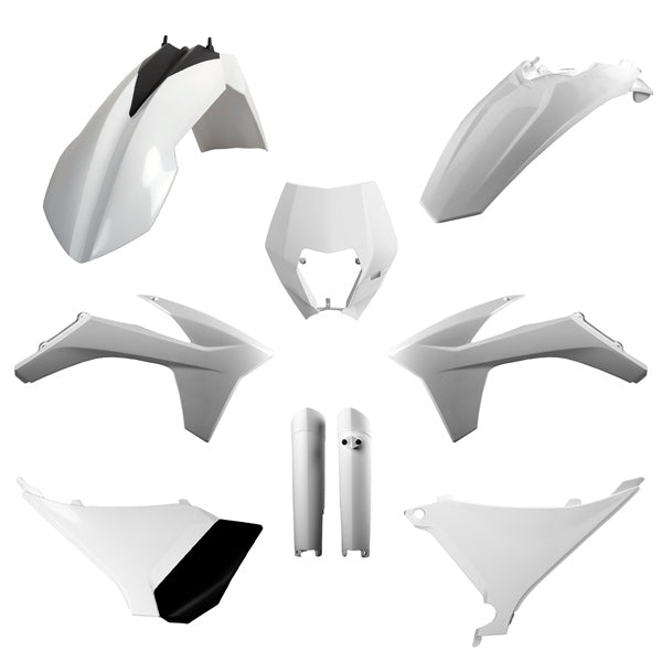 POLISPORT PLASTIC KIT COMP KTM White - Driven Powersports