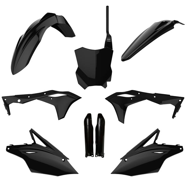 POLISPORT PLASTIC KIT COMP KAWA Black - Driven Powersports