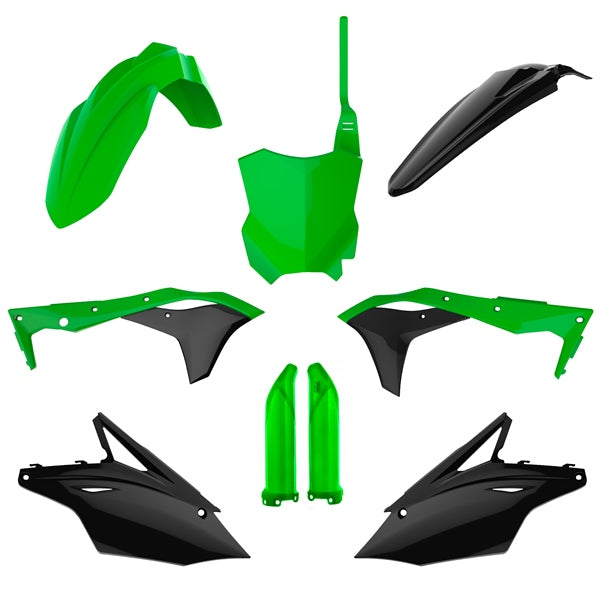 Polisport MX Complete Kit For Kawasaki KX250/KX250F Green/Black - Driven Powersports