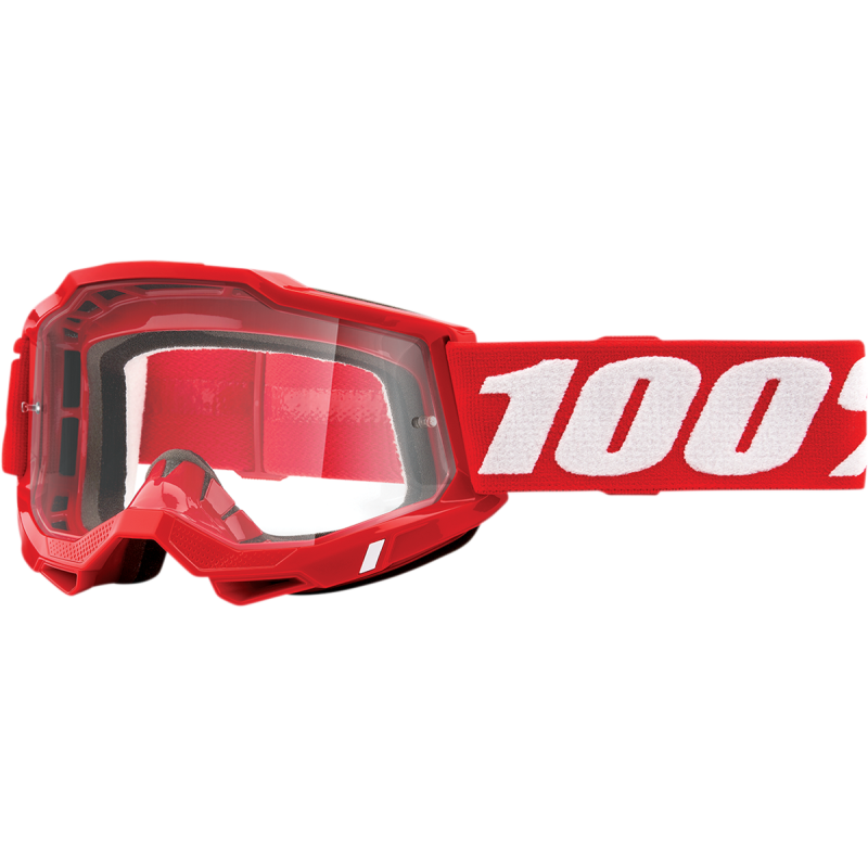 100% ACCURI 2 GOGGLE - CLEAR LENS Red Front - Driven Powersports