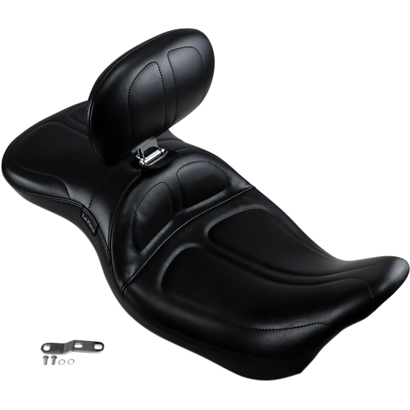 LE PERA SEAT MAVERICK W/ BACKREST STITCHED 08+ FLH Front - Driven Powersports