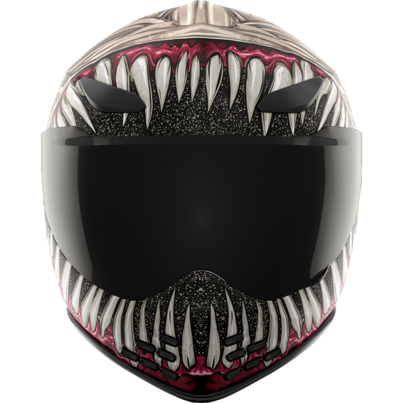 ICON HELMET DOMN GRAND MAW Gray Front - Driven Powersports