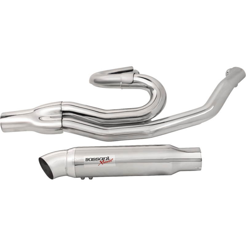 BASSANI XHAUST 07-16 FL EXH 2:1 MD/HTRD Chrome Front - Driven Powersports