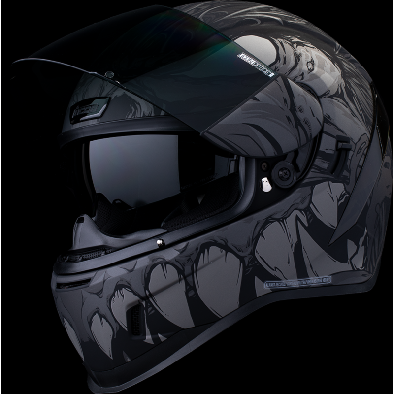 ICON HELMET AIRFORM MIPS MANIK'RR Dark Black Front - Driven Powersports