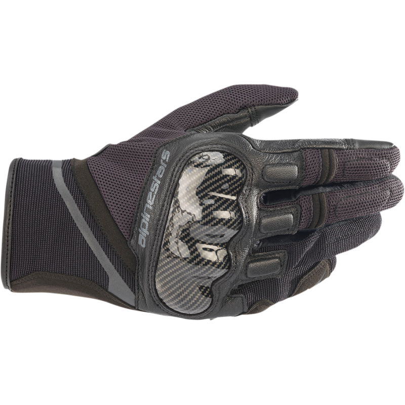 ALPINESTARS GLOVE CHROME Black/Gray Front - Driven Powersports