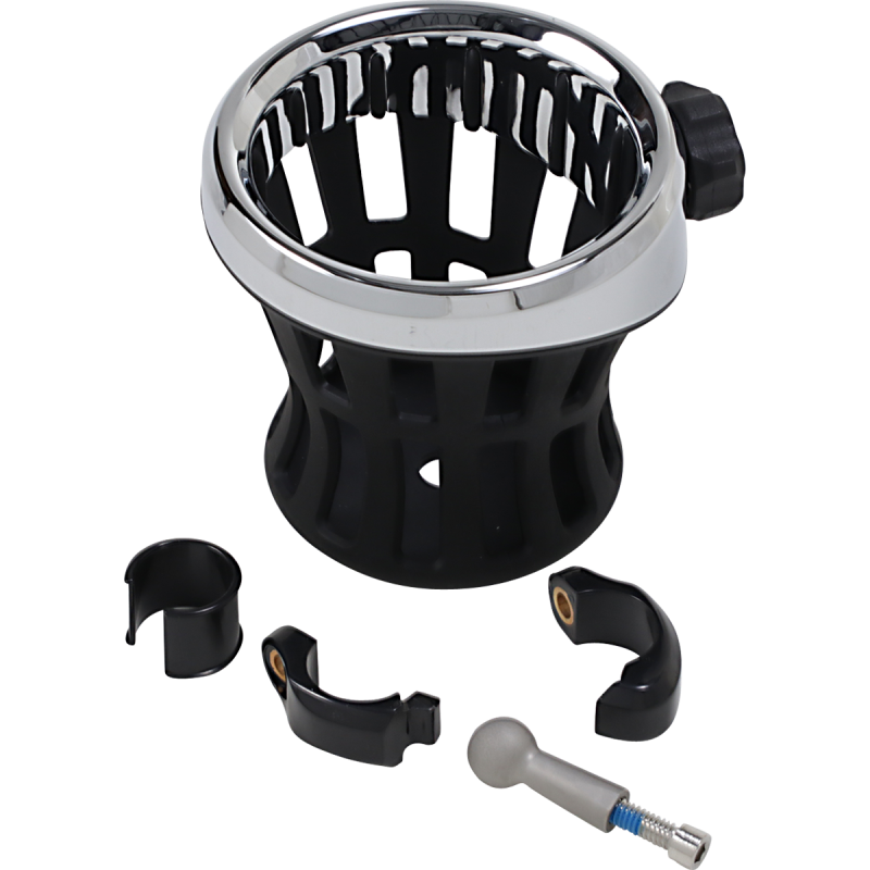 CIRO LLC Drink Holder W/ 7/18" & 1" MOUNT Black Front - Driven Powersports