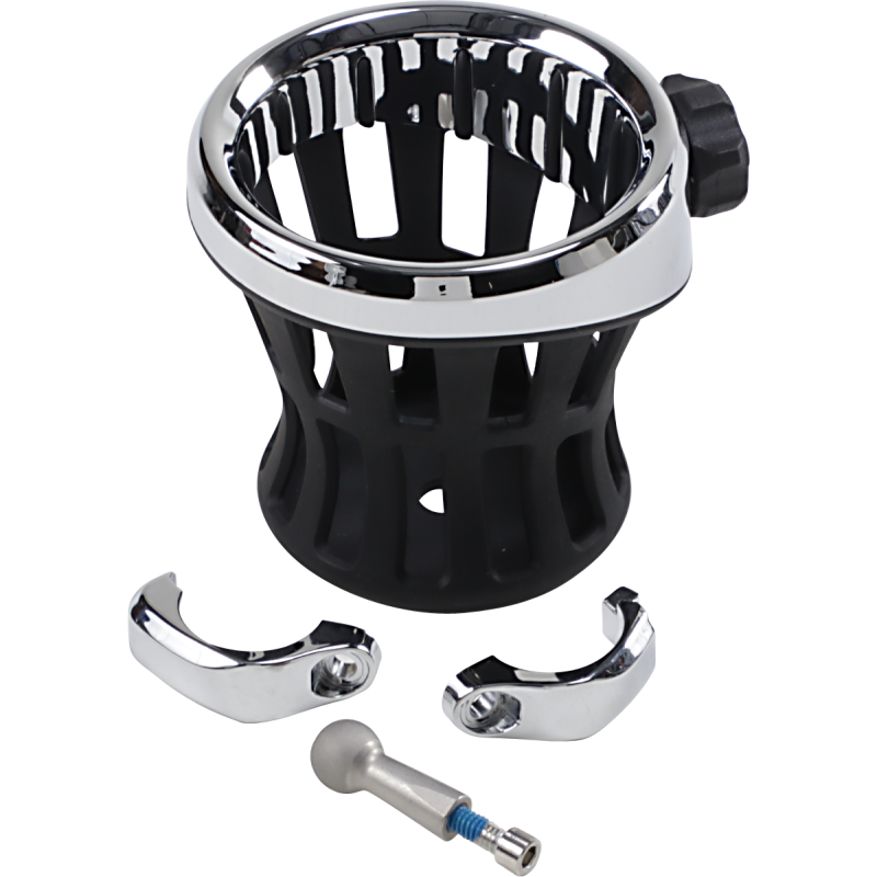 CIRO LLC Drink Holder W/1-1/4" MOUNT Chrome Front - Driven Powersports