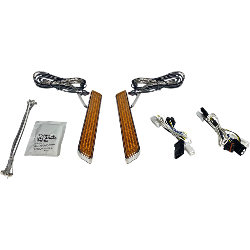 CUSTOM DYNAMICS LIGHT LED FORK AMB Chrome Front - Driven Powersports