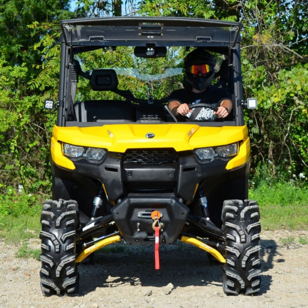 SuperATV Flip up Windshield For Can-Am Defender '16-'26 Clear - Driven Powersports