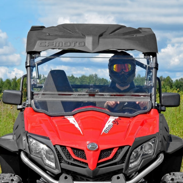 SuperATV Flip up Windshield For CFMOTO Zforce '14-'22 Clear - Driven Powersports