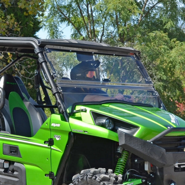 SuperATV Flip up Windshield For Kawasaki '12-'15 Clear - Driven Powersports