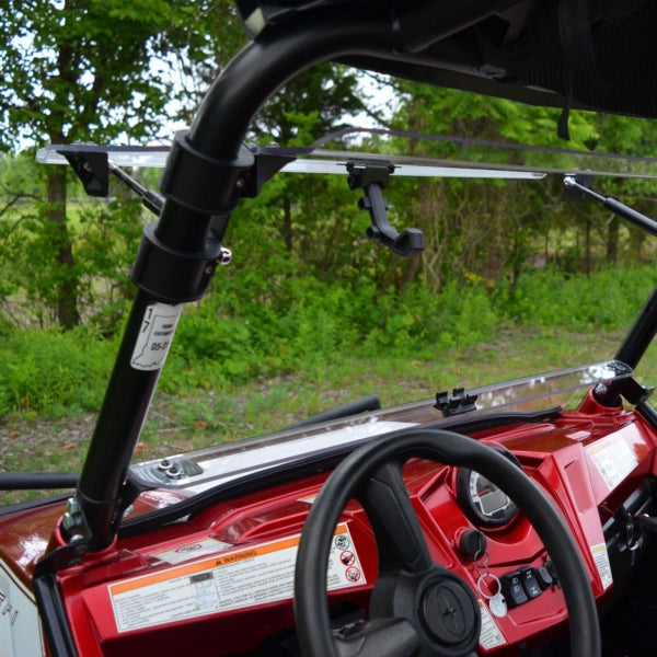SuperATV Flip up Windshield For Polaris RZR '08-'21 Clear - Driven Powersports