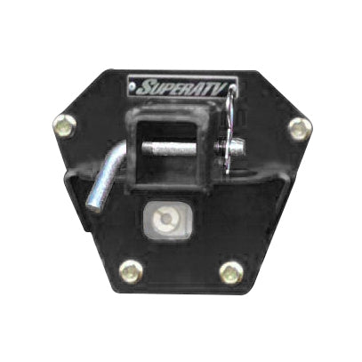 SuperATV Receiver Hitch For Polaris RZR XP '11-'13 Black - Driven Powersports