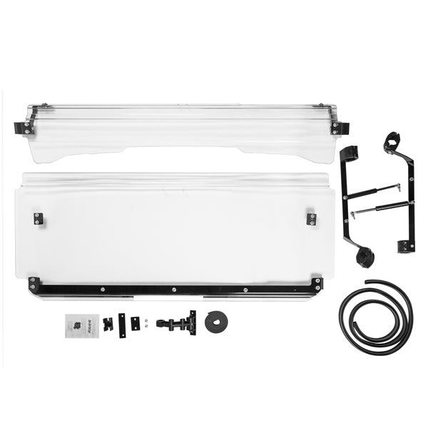 SuperATV Flip up Windshield For Honda Pioneer '16-'25 Clear - Driven Powersports