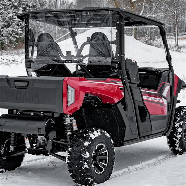 SuperATV Rear Windshield For Yamaha Wolverine X2 850 '19-'20 Clear - Driven Powersports
