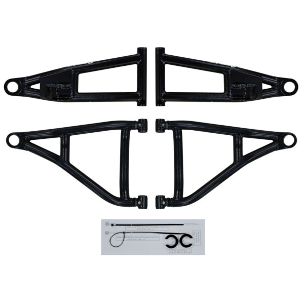 SuperATV High Clearance A-Arm For Honda Pioneer '16-'25 Black - Driven Powersports