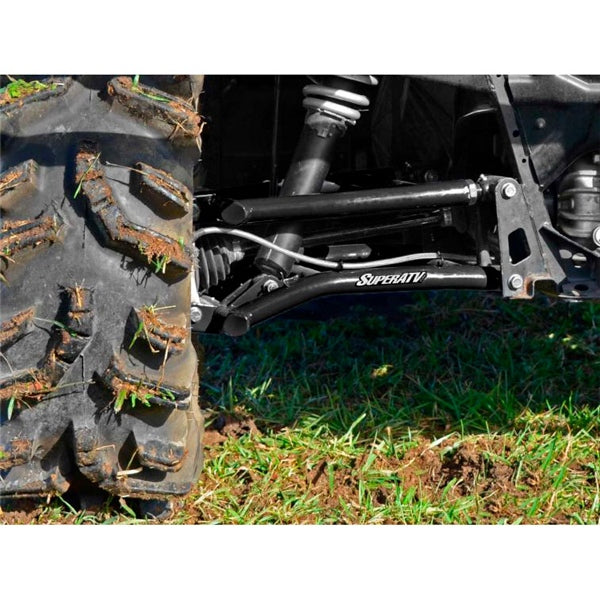 SuperATV High Clearance A-Arm For Polaris Ranger '13-'19 Black - Driven Powersports