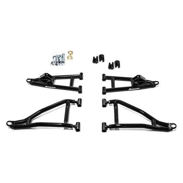 SuperATV High Clearance A-Arm For Polaris Ranger '18-'20 Black - Driven Powersports