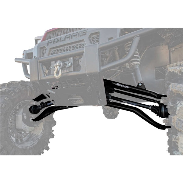 SuperATV High Clearance A-Arm For Polaris Ranger '13-'19 Black - Driven Powersports