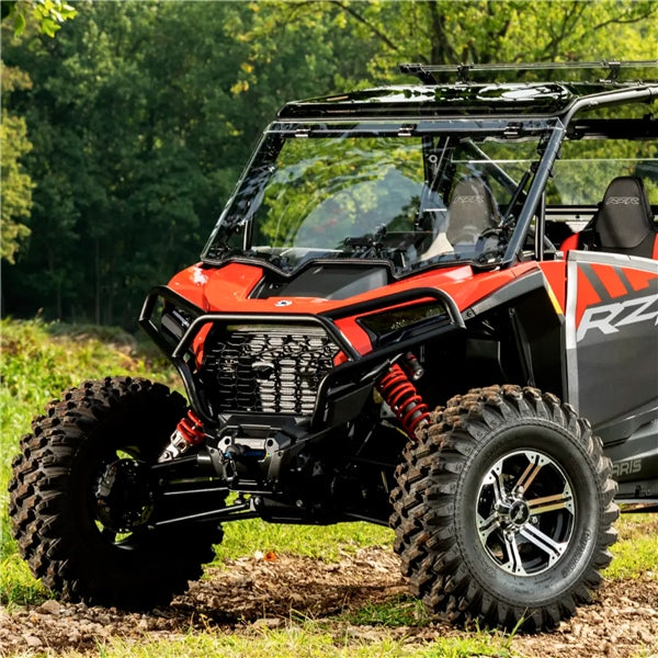 SuperATV Scratch Resistant Flip Windshield For Polaris RZR XP '24-'26 Clear - Driven Powersports