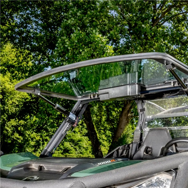 SuperATV Flip Glass Windshield Maxdrive with wiper For Can-Am '18-'26 - Driven Powersports