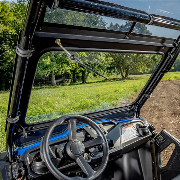 SuperATV Glass Windshield with wiper For Honda Pioneer 520-2 '21-'26 - Driven Powersports