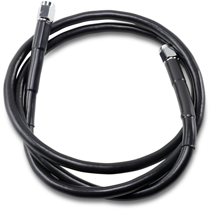 DRAG SPECIALTIES BLACK S/S BRAKE LINE 45" Front - Driven Powersports