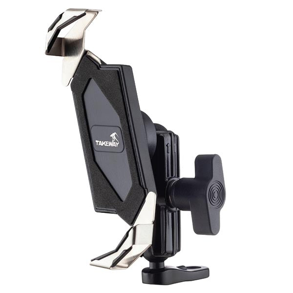 Takeway Phone Holder w/ Standard Mirror Base - Mechanical Version (LA1-PH05) - Driven Powersports