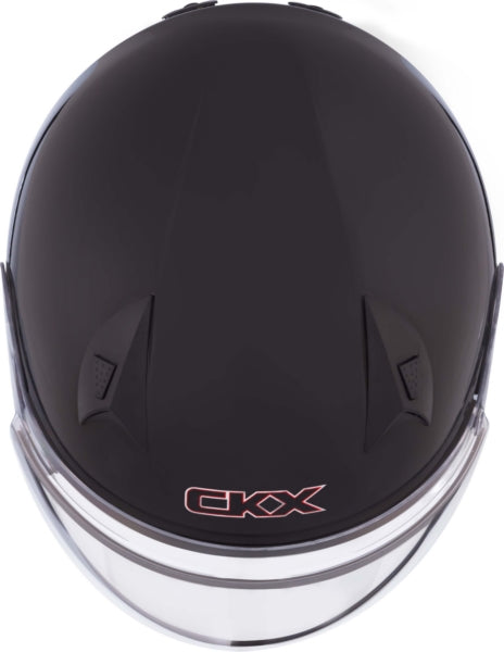 CKX VG977 Open-Face Helmet, Winter Solid Double Black 3XL Double Shield - Driven Powersports
