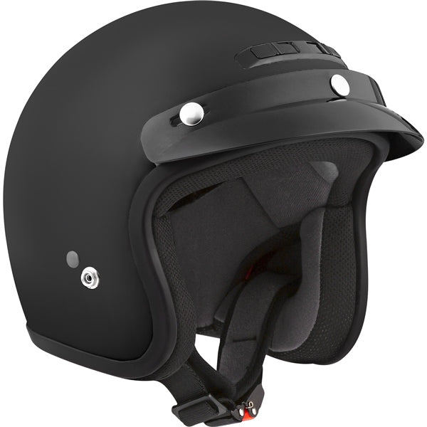 CKX VG300 Open-Face Helmet - Youth Solid Matte Black S-M No Shield - Driven Powersports