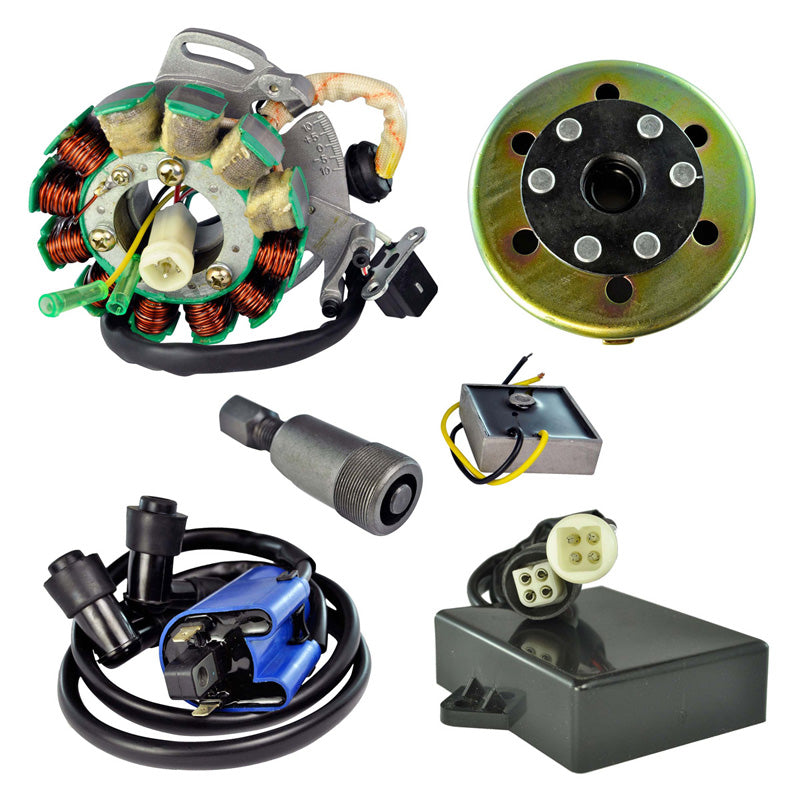 RMS KIT STATOR 200W + REGULATOR + PEAKRPM CDI BOX + EXT. IGNITION COIL + FLYWHEEL + PULLER (YAMAHA) - Driven Powersports