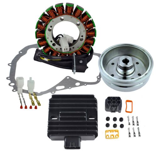 RMS Kit Stator + Improved Magneto Flywheel + Regulator Rectifier + Crankcase Cover Gasket (Suzuki)
