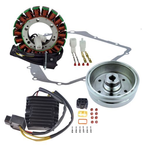 RMS Kit Stator + Improved Flywheel + Mosfet Regulator Rectifier + Crankcase Cover Gasket (Suzuki)