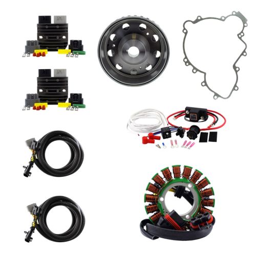 RMS 900W Splyt Stator + Regulator + Dual Battery Isolator + Flywheel + Gasket (Polaris)