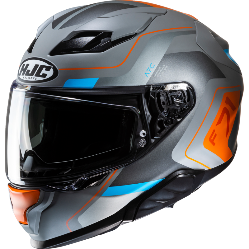 HJC F71 ARCAN Semi Flat Gray/Orange Front - Driven Powersports