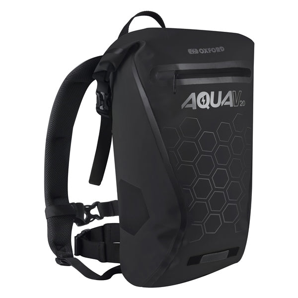Oxford Aqua V 20 Extreme Visibility Backpack Black - Driven Powersports
