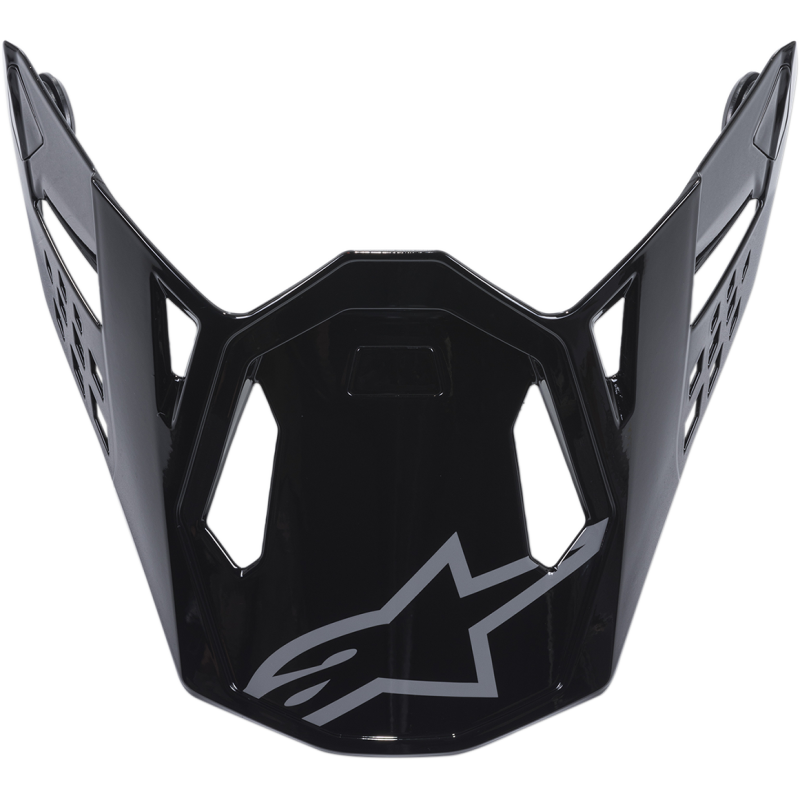 ALPINESTARS VISOR RADIUM GLOSS Black Front - Driven Powersports