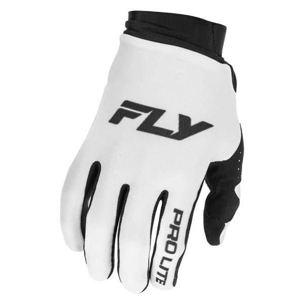 Fly Racing Pro Lite Gloves White/Black 3XL Men's - Driven Powersports