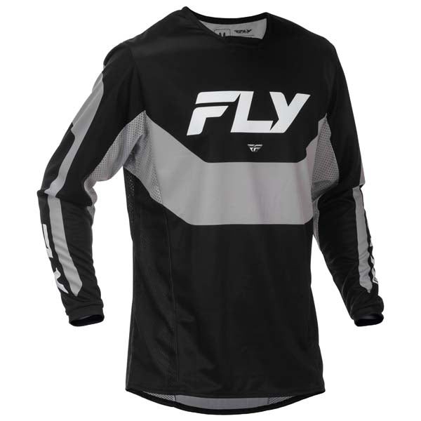 Fly Kinetic Jersey Black/Grey Youth Youth Large - Driven Powersports