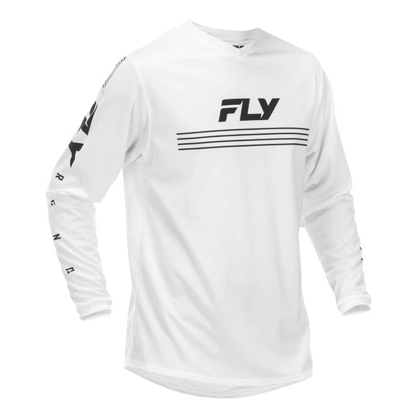 Fly Racing Universal Jersey White/Black 2XL Men's - Driven Powersports