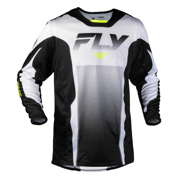 Fly Racing Kinetic Fade Jersey Black/White/ High-Visibility 2XL Men's - Driven Powersports