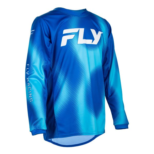 Fly Racing Kinetic Torch Jersey Light Blue/Blue Youth XL Youth - Driven Powersports