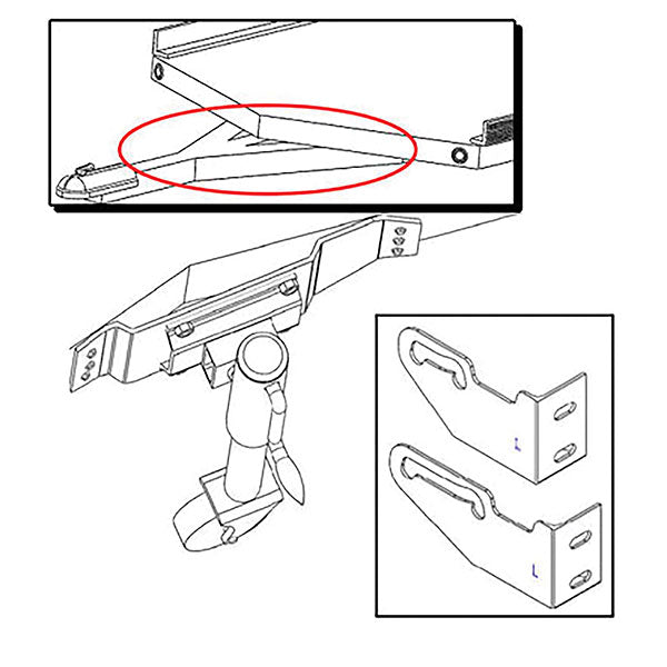 CALIBER V-FRONT RAMP SHIELD ADAPTER KIT TRITON DOUBLE-AXLE (CA0212) - Driven Powersports