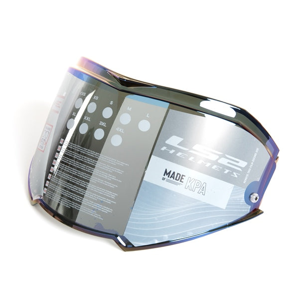 LS2 Shield for Valiant II Helmet Anti-fog/Anti-scratch/Single Blue - Driven Powersports