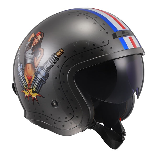 LS2 Spitfire Open-Face Helmet Spark MD - Driven Powersports